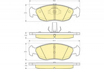 GIRLING 6113222 -  Комплект тормозных колодок, дисковый тормоз