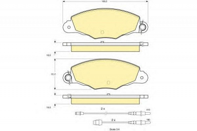 GIRLING 6113364 -  Комплект тормозных колодок, дисковый тормоз