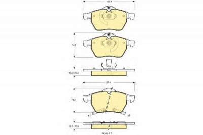 GIRLING 6113422 -  Комплект тормозных колодок, дисковый тормоз