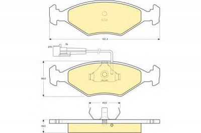 GIRLING 6113472 -  Комплект тормозных колодок, дисковый тормоз