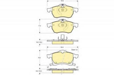 GIRLING 6113502 -  Комплект тормозных колодок, дисковый тормоз
