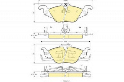 GIRLING 6113512 -  Комплект тормозных колодок, дисковый тормоз