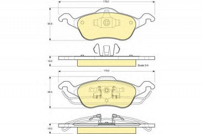 GIRLING 6113582 -  Комплект тормозных колодок, дисковый тормоз
