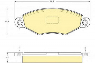 GIRLING 6113614 -  Комплект тормозных колодок, дисковый тормоз