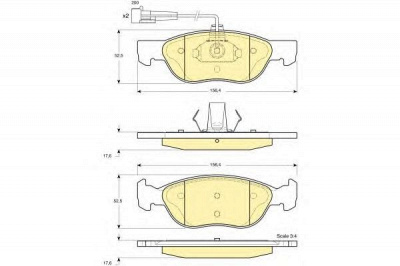 GIRLING 6113642 -  Комплект тормозных колодок, дисковый тормоз