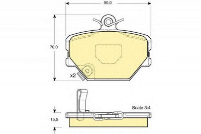 GIRLING 6113654 -  Комплект тормозных колодок, дисковый тормоз
