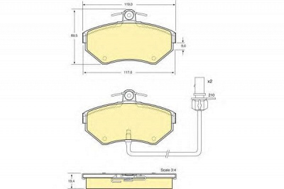 GIRLING 6113661 -  Комплект тормозных колодок, дисковый тормоз