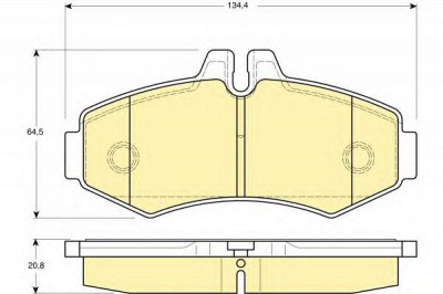 GIRLING 6113734 -  Комплект тормозных колодок, дисковый тормоз