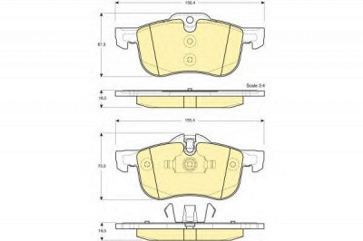 GIRLING 6113742 -  Комплект тормозных колодок, дисковый тормоз