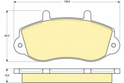GIRLING 6113804 -  Комплект тормозных колодок, дисковый тормоз