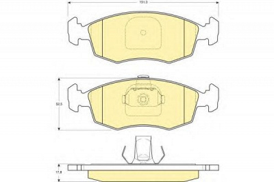GIRLING 6113832 -  Комплект тормозных колодок, дисковый тормоз