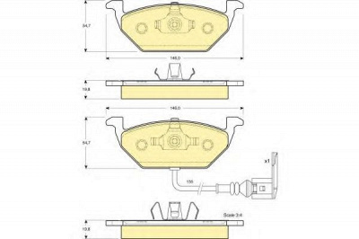 GIRLING 6113865 -  Комплект тормозных колодок, дисковый тормоз