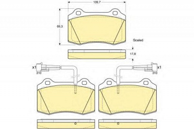 GIRLING 6113929 -  Комплект тормозных колодок, дисковый тормоз