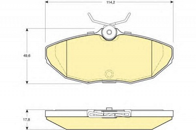 GIRLING 6113981 -  Комплект тормозных колодок, дисковый тормоз