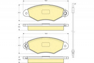 GIRLING 6114024 -  Комплект тормозных колодок, дисковый тормоз