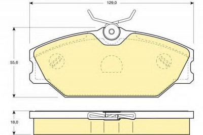 GIRLING 6114051 -  Комплект тормозных колодок, дисковый тормоз