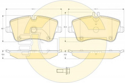 GIRLING 6114131 -  Комплект тормозных колодок, дисковый тормоз