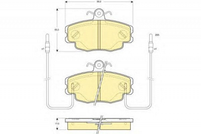GIRLING 6114281 -  Комплект тормозных колодок, дисковый тормоз