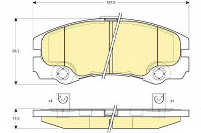 GIRLING 6114369 -  Комплект тормозных колодок, дисковый тормоз