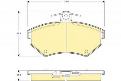 GIRLING 6114371 -  Комплект тормозных колодок, дисковый тормоз