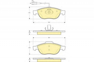 GIRLING 6114442 -  Комплект тормозных колодок, дисковый тормоз