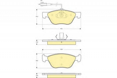 GIRLING 6114452 -  Комплект тормозных колодок, дисковый тормоз