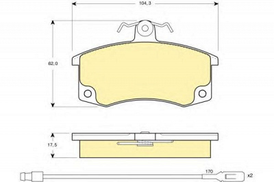 GIRLING 6114461 -  Комплект тормозных колодок, дисковый тормоз