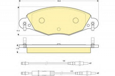 GIRLING 6114494 -  Комплект тормозных колодок, дисковый тормоз