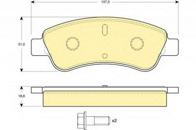 GIRLING 6114634 -  Комплект тормозных колодок, дисковый тормоз