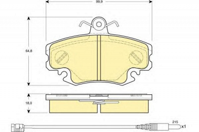 GIRLING 6114651 -  Комплект тормозных колодок, дисковый тормоз