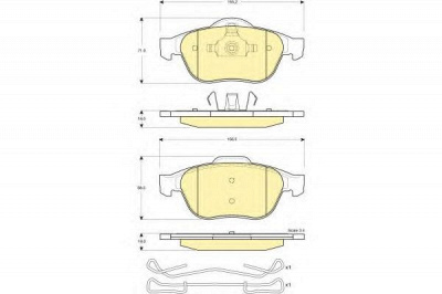 GIRLING 6114682 -  Комплект тормозных колодок, дисковый тормоз
