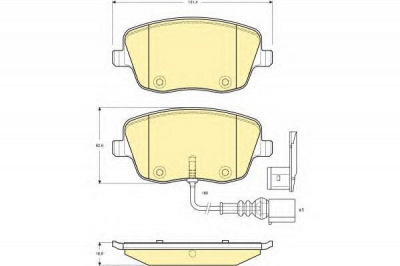 GIRLING 6114721 -  Комплект тормозных колодок, дисковый тормоз