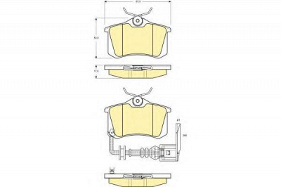 GIRLING 6114751 -  Комплект тормозных колодок, дисковый тормоз