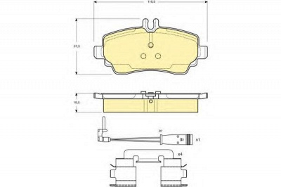 GIRLING 6114801 -  Комплект тормозных колодок, дисковый тормоз