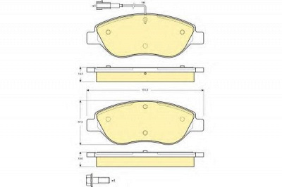 GIRLING 6114844 -  Комплект тормозных колодок, дисковый тормоз