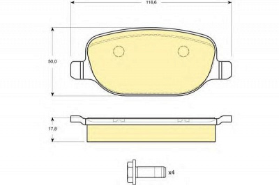 GIRLING 6114901 -  Комплект тормозных колодок, дисковый тормоз
