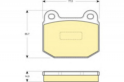 GIRLING 6114932 -  Комплект тормозных колодок, дисковый тормоз