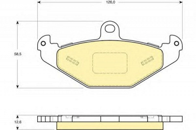 GIRLING 6114949 -  Комплект тормозных колодок, дисковый тормоз