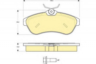 GIRLING 6114961 -  Комплект тормозных колодок, дисковый тормоз
