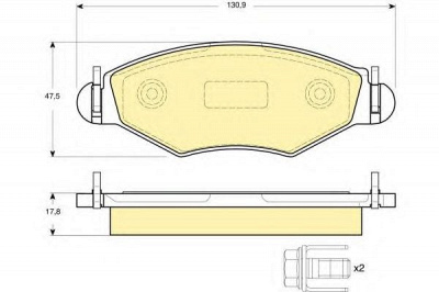 GIRLING 6115004 -  Комплект тормозных колодок, дисковый тормоз