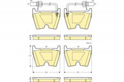 GIRLING 6115079 -  Комплект тормозных колодок, дисковый тормоз