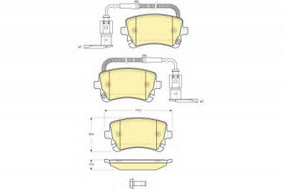 GIRLING 6115081 -  Комплект тормозных колодок, дисковый тормоз