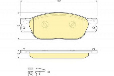 GIRLING 6115109 -  Комплект тормозных колодок, дисковый тормоз