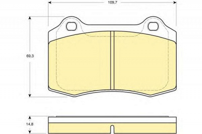 GIRLING 6115139 -  Комплект тормозных колодок, дисковый тормоз
