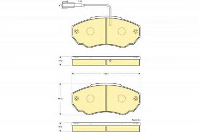 GIRLING 6115179 -  Комплект тормозных колодок, дисковый тормоз