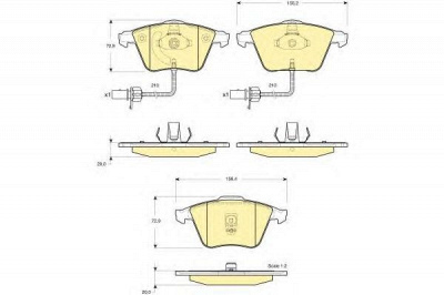 GIRLING 6115282 -  Комплект тормозных колодок, дисковый тормоз