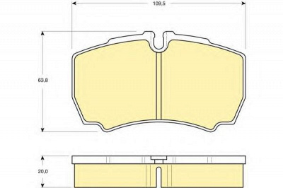 GIRLING 6115359 -  Комплект тормозных колодок, дисковый тормоз