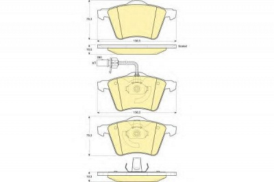 GIRLING 6115382 -  Комплект тормозных колодок, дисковый тормоз