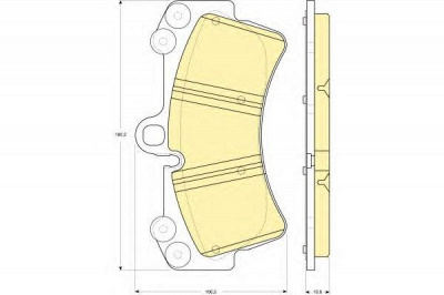 GIRLING 6115489 -  Комплект тормозных колодок, дисковый тормоз