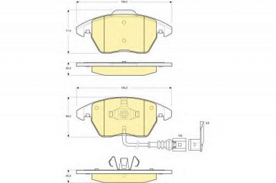 GIRLING 6115502 -  Комплект тормозных колодок, дисковый тормоз